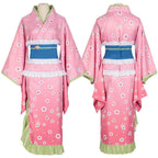 Kanroji Mitsuri Cosplay Costume Women Pink Kimono Party Carnival - Azufun