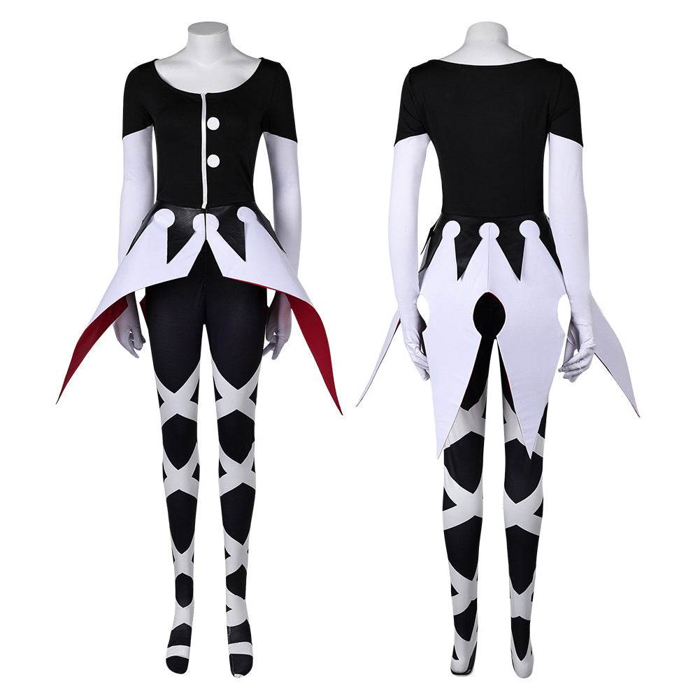 Hazbin Hotel Carmilla Carmine Cosplay Costume Women Black Jumpsuit Party Carnival - Azufun