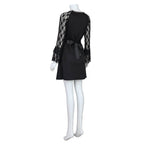 Lisa Frankenstein Misty Cosplay Costume Women Black Lace Long-sleeved Dress Party Carnival - Azufun