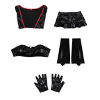 Hazbin Hotel An gel Dust Poison Cosplay Costume Black Leather Jumpsuit Party Carnival - Azufun