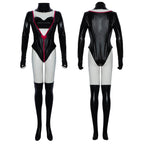 Hazbin Hotel An gel Dust Poison Cosplay Costume Black Leather Jumpsuit Party Carnival - Azufun
