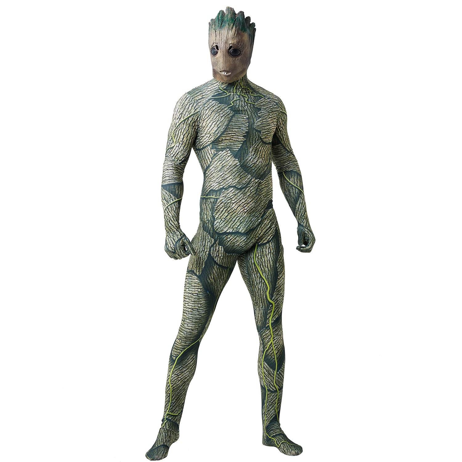Groot Cosplay Costume Jumpsuit Zentai Party Carnival - Azufun