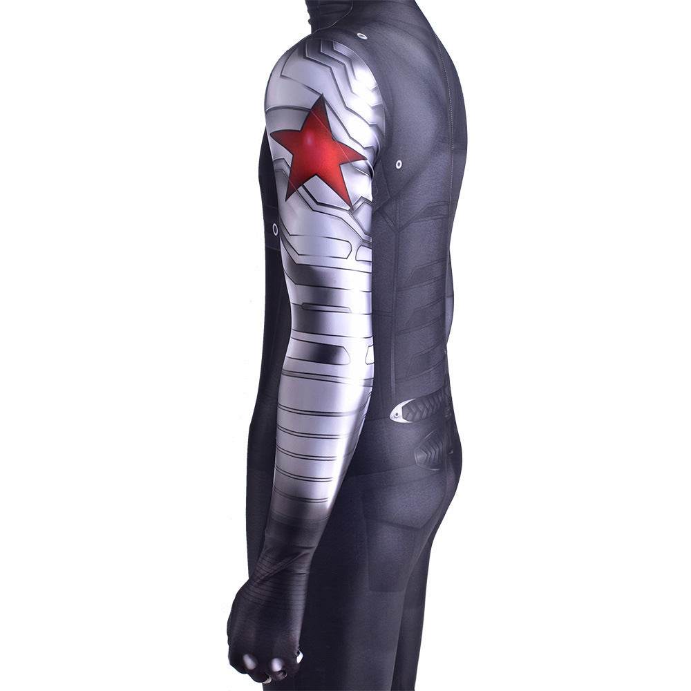 Bucky Barnes Winter Soldier Cosplay Costume Jumpsuit Zentai Party Carnival - Azufun