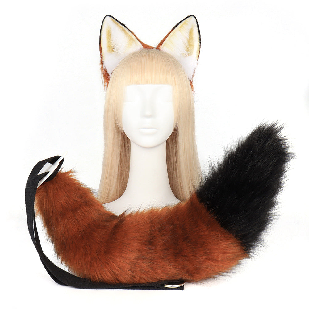 Crazy Zootopia Nick Fox Ear Headband Fox Tail Accessories