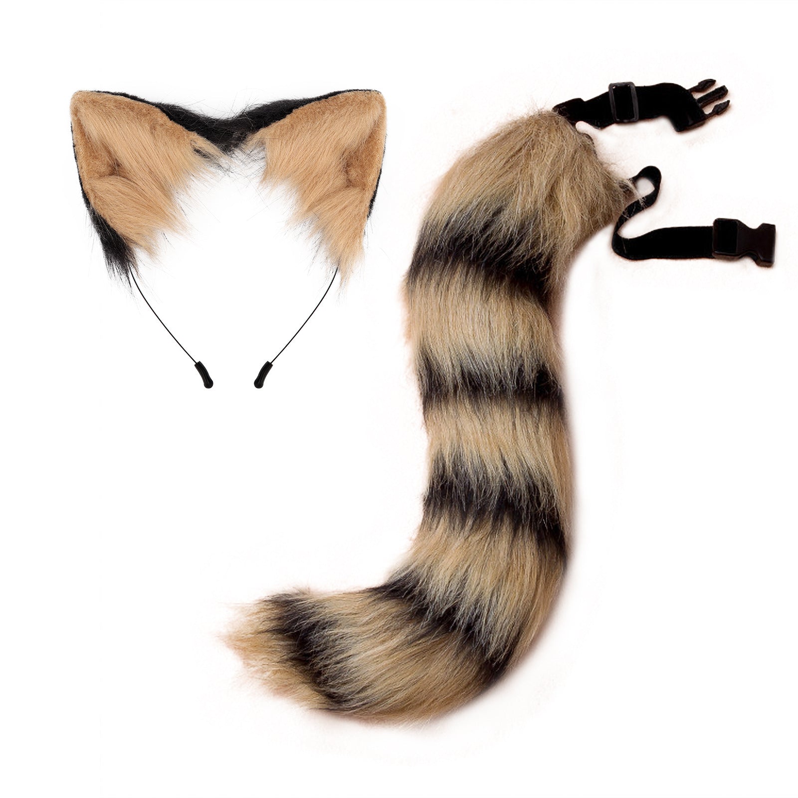 Halloween cos simulation fox plush tail costume accessories cat ear headband
