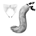 Halloween cos simulation fox plush tail costume accessories cat ear headband