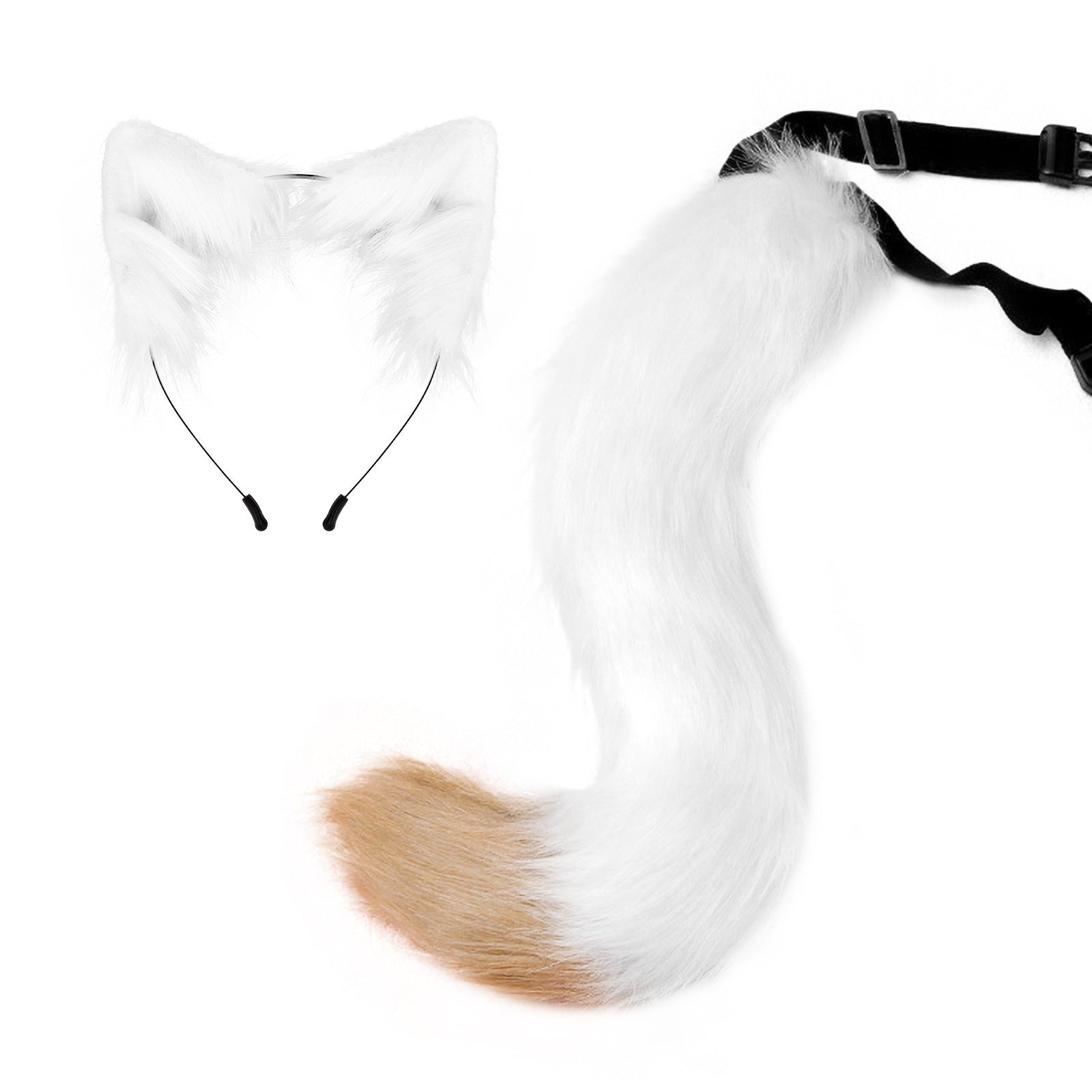 Halloween cos simulation fox plush tail costume accessories cat ear headband