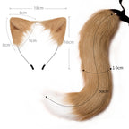 Halloween cos simulation fox plush tail costume accessories cat ear headband