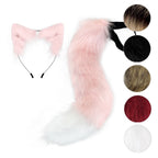 Halloween cos simulation fox plush tail costume accessories cat ear headband