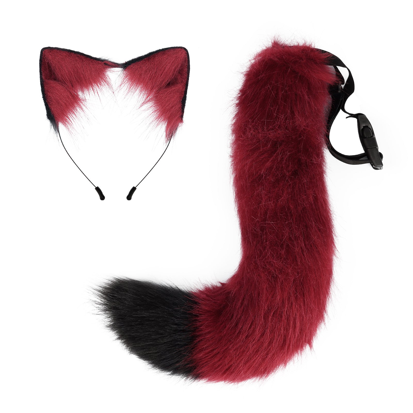 Halloween cos simulation fox plush tail costume accessories cat ear headband