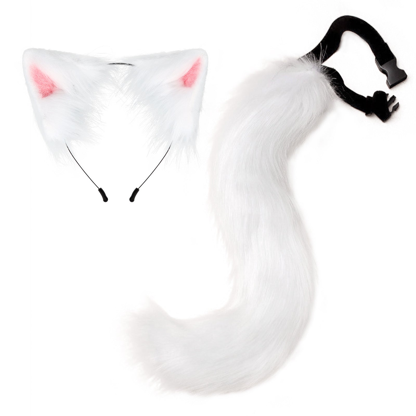 Halloween cos simulation fox plush tail costume accessories cat ear headband