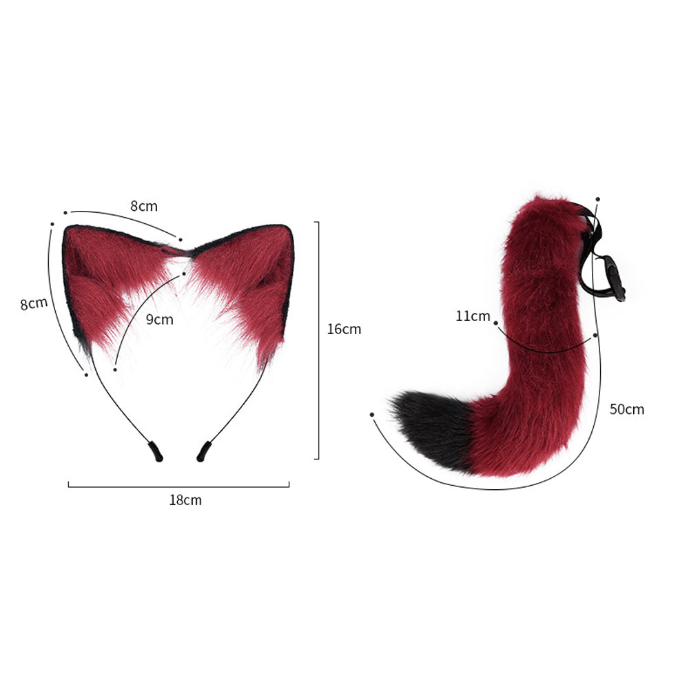 Crazy Zootopia Nick Fox Collar Headband Fox Tail Accessories