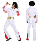 1970s Elvis Retro Costume 70s Costumes Jumpsuit - Azufun