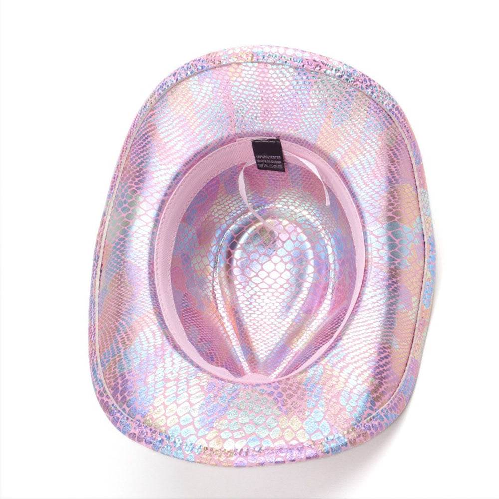 Western cowboy hat men's retro sequined Party dance - Azufun