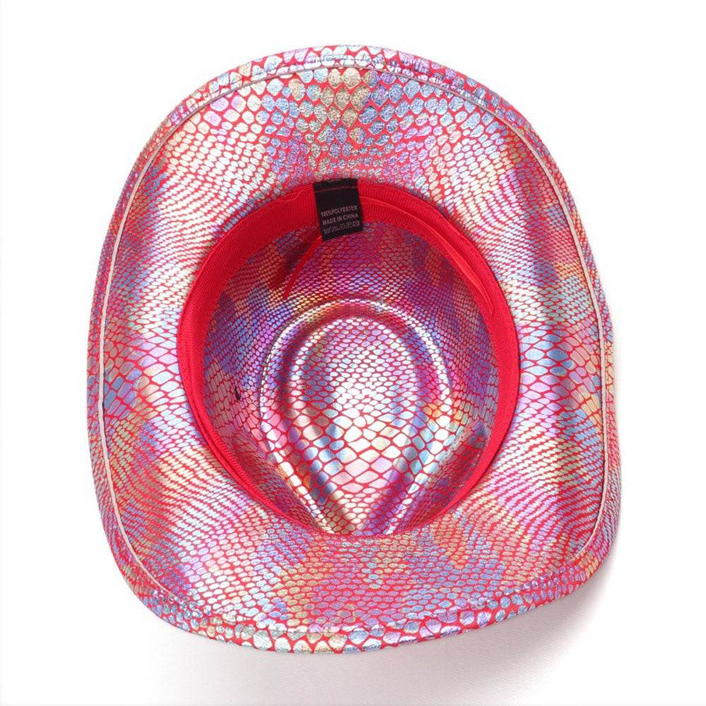 Western cowboy hat men's retro sequined Party dance - Azufun