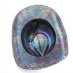 Western cowboy hat men's retro sequined Party dance - Azufun