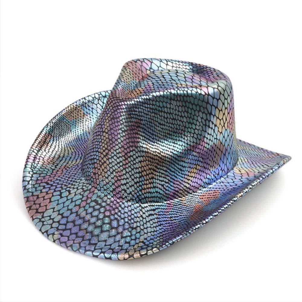 Western cowboy hat men's retro sequined Party dance - Azufun