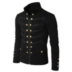Men's Medieval Vintage Embroidered Button Jacket Outfits Carnival - Azufun