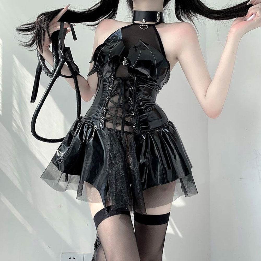 Witch Cosplay Costume Female Little Devil Perspective Skirt - Azufun