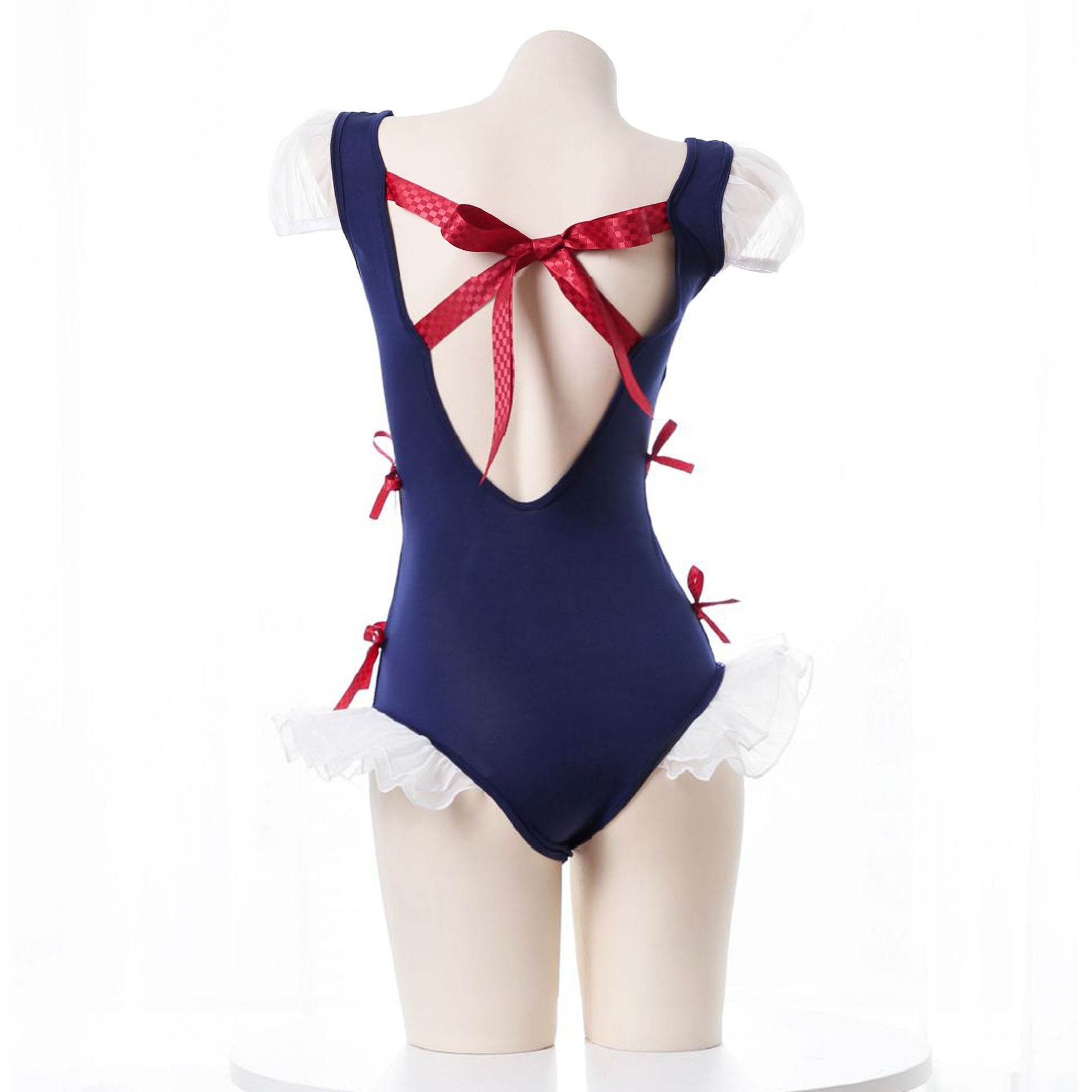 Lotus Leaf One-Piece Princess Maid Uniform Suit - Azufun