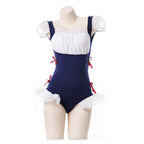 Lotus Leaf One-Piece Princess Maid Uniform Suit - Azufun