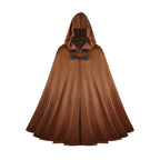 Medieval Suede Cape Halloween Retro Cloak Battle Warrior Role Play Cosplay Costume - Azufun