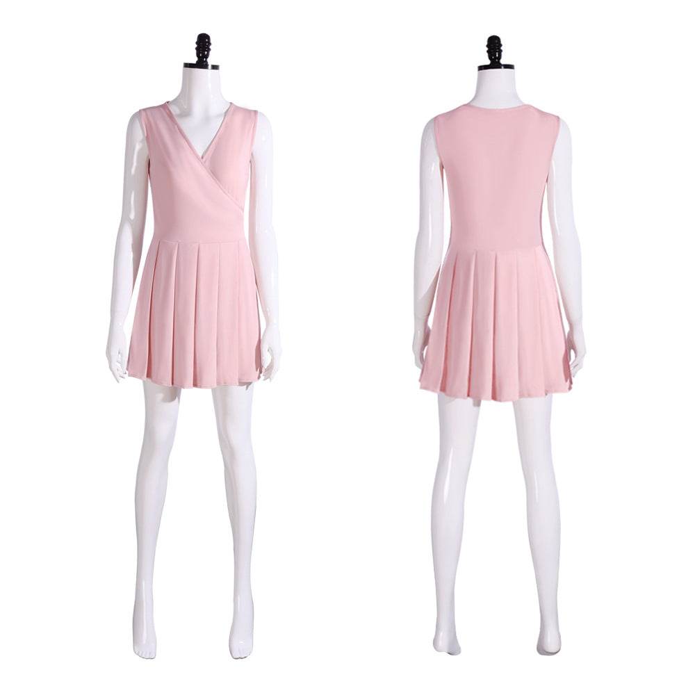 Wicked Glinda Pink Women Short Dress Outfit Carnival Cosplay Costume - Azufun
