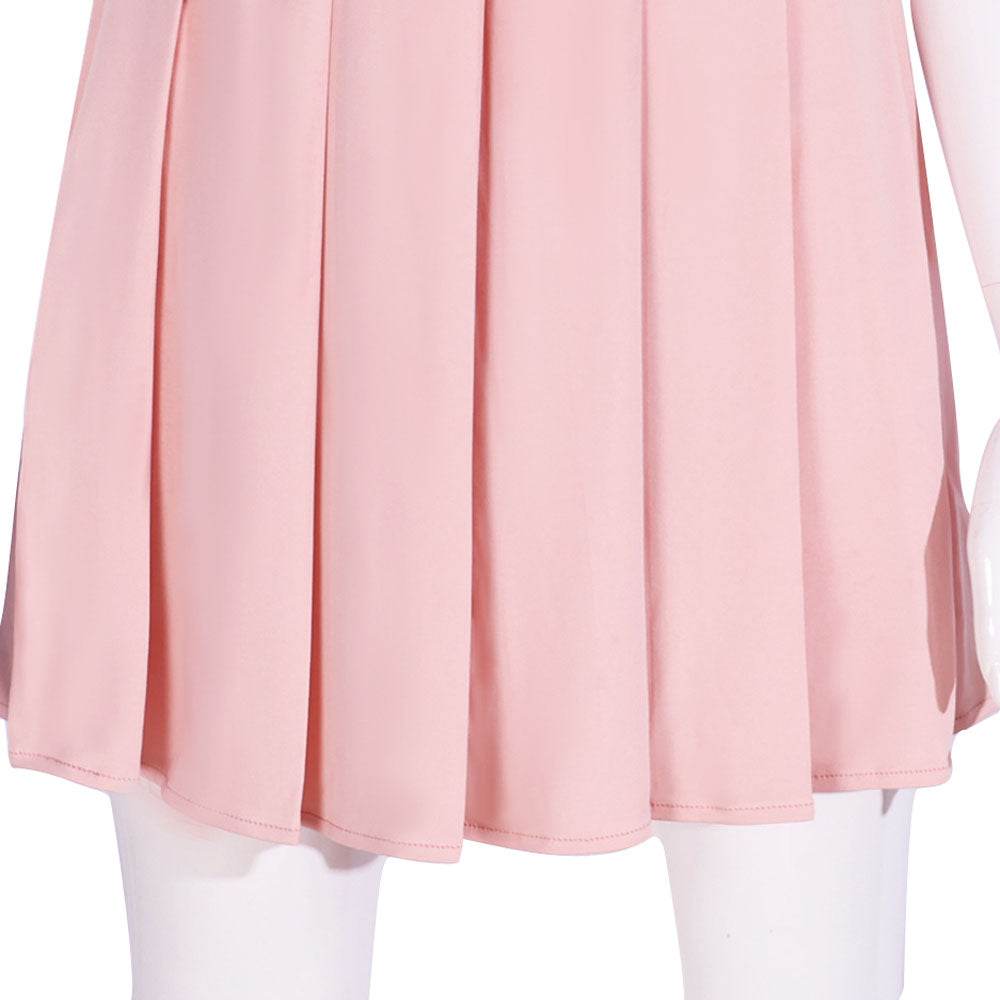 Wicked Glinda Pink Women Short Dress Outfit Carnival Cosplay Costume - Azufun