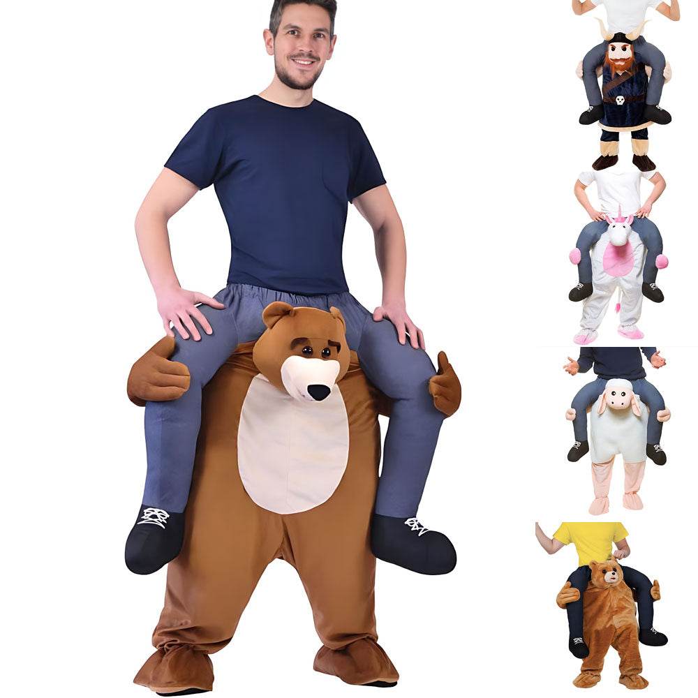 Brown Bear Teddy Unicorn Sheep Horns Octopus Funny Puppet Costumes - Azufun