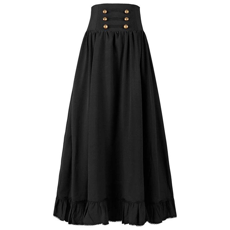 Medieval Women's Retro Style Waist Dance Skirt Dress - Azufun