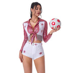 Dallas Cowboy Cheerleader Football Star Costume For Women Halloween - Azufun