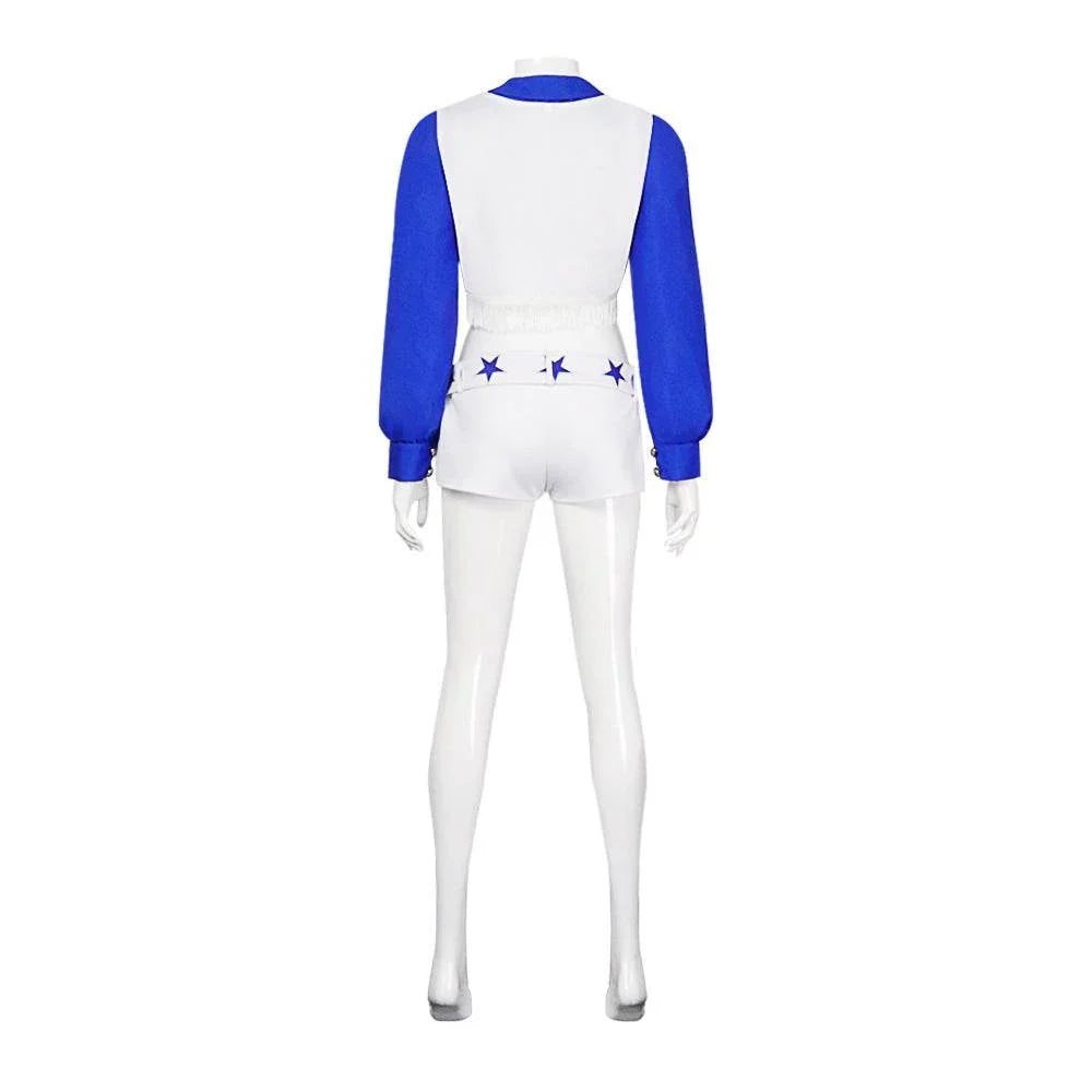 Dallas Cowboy Cheerleader Stage Star Costume For Women - Azufun