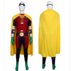 DC Teen Titans Robin Cosplay Costume Halloween For Adult Full Set With Cape - Azufun