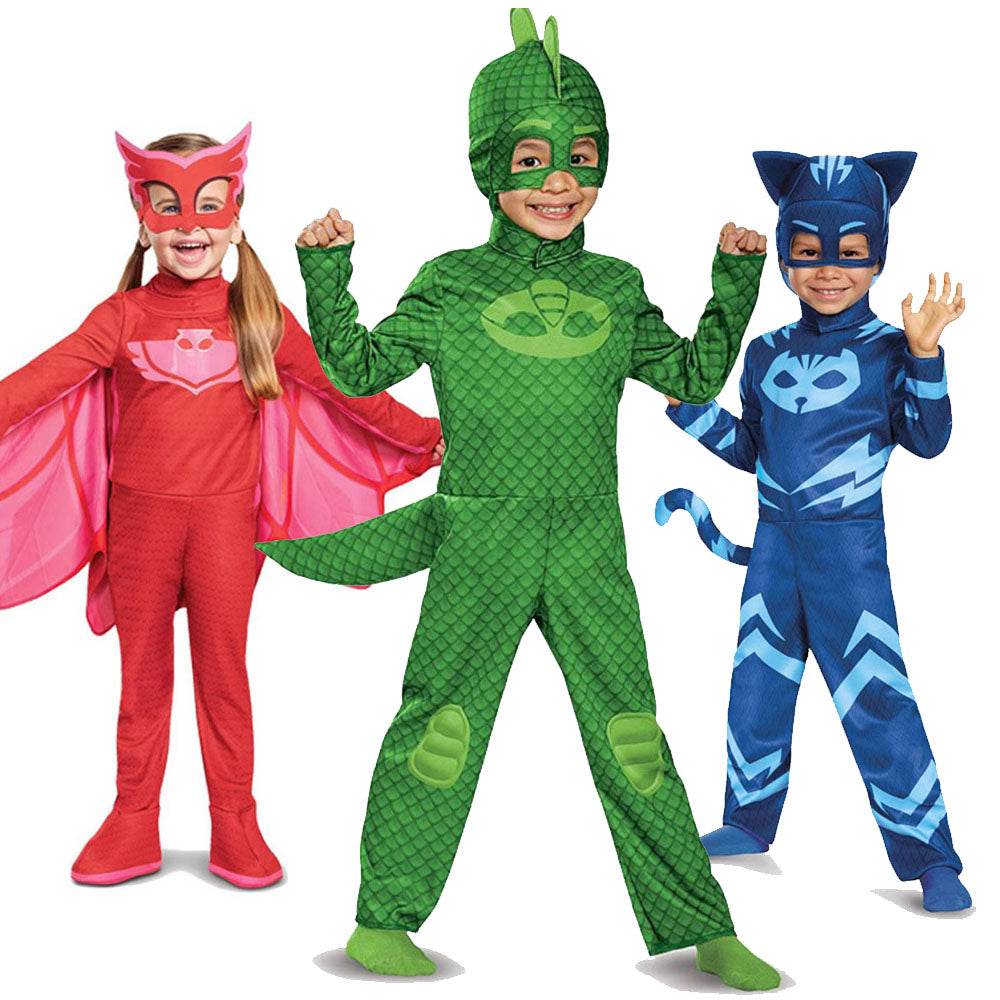 PJ Masks Owlette Catboy Gekko Toddler Costume Cosplay Halloween - Azufun