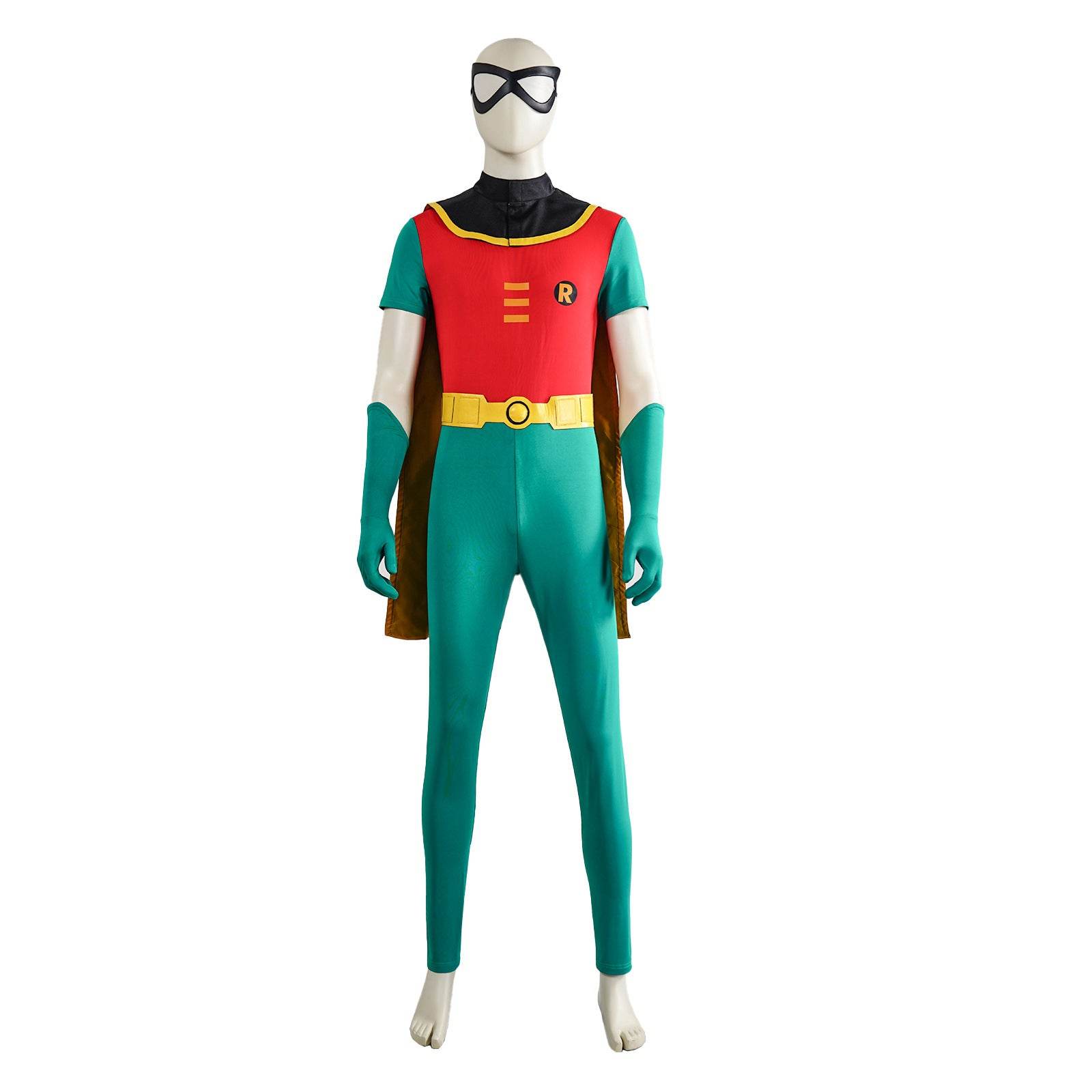 Teen Titans Robin Costume Super Hero Halloween For Adult Full Set With Cape - Azufun