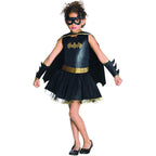 Black Bat man Costume Halloween For Kids Girl Full Set With Cape - Azufun