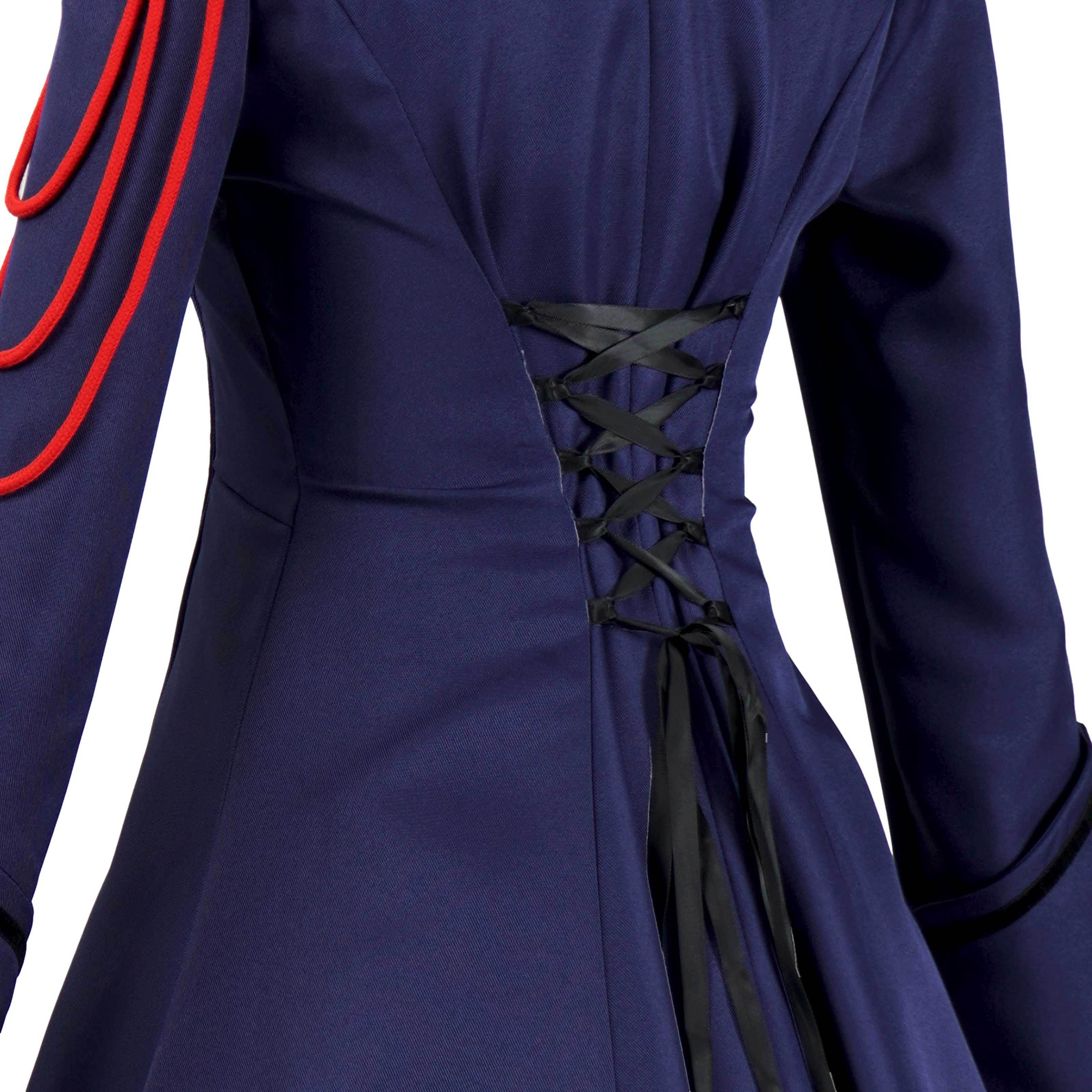 Medieval cos Renaissance gothic dress Retro bow ruffled punk cosplay skirt - Azufun