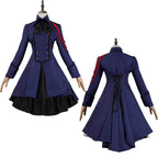 Medieval cos Renaissance gothic dress Retro bow ruffled punk cosplay skirt - Azufun
