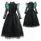 Wicked Black lace dress Halloween holiday party dress - Azufun