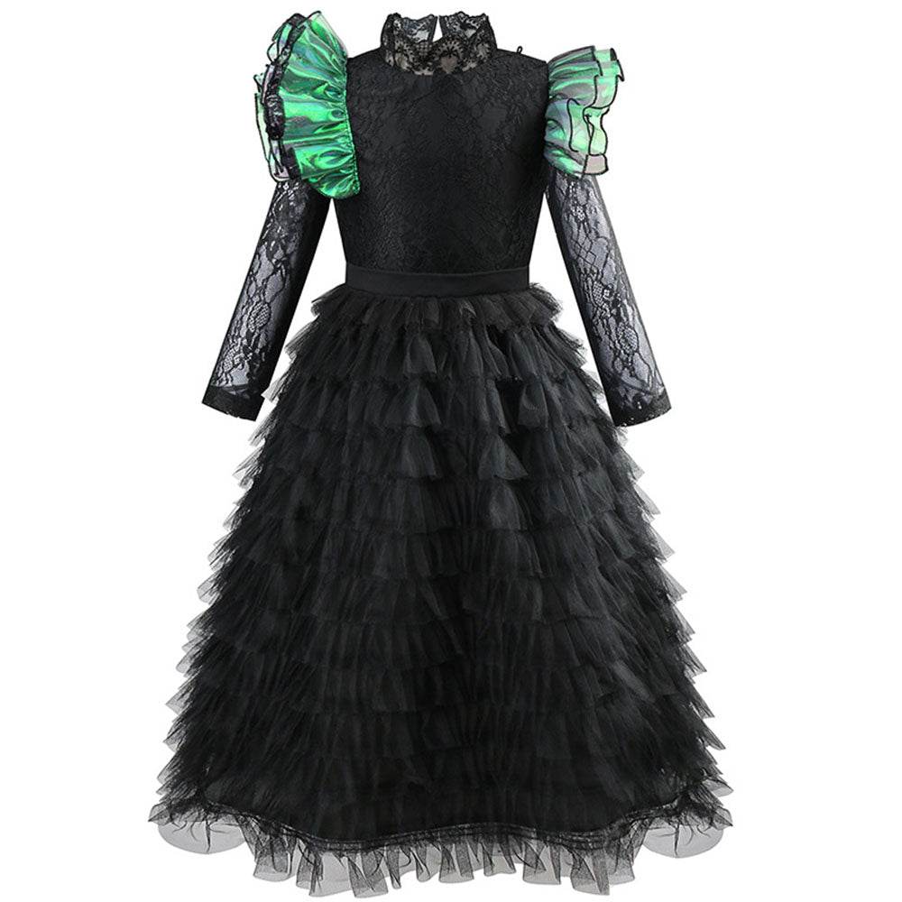 Wicked Black lace dress Halloween holiday party dress - Azufun
