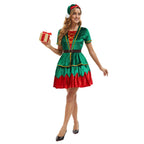 Green Christmas Party dress Costume adult couple stage costume - Azufun