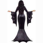 Halloween Bat Witch Ghost Bride Costume Vampire Dress for Women - Azufun
