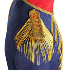 British Hussar Tunic Royal Prince Tailcoat Drummer Parade Costume Jacket Men Halloween - Azufun