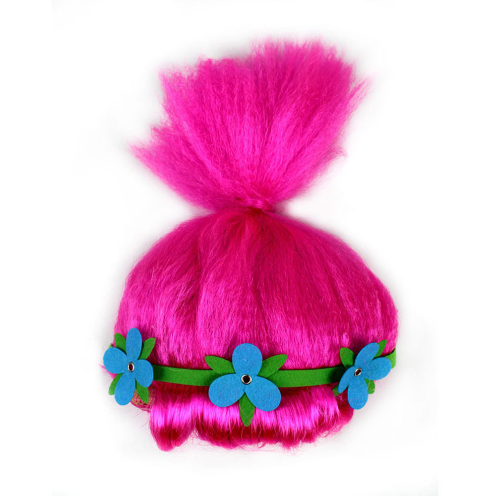 Girls Trolls World Tour Costume Princess Poppy Dress Set - Azufun