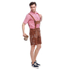 Men German Oktoberfest Outfit Beer Waiter Halloween Costume - Azufun