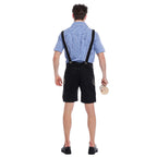 Men German Oktoberfest Outfit Beer Waiter Halloween Costume - Azufun