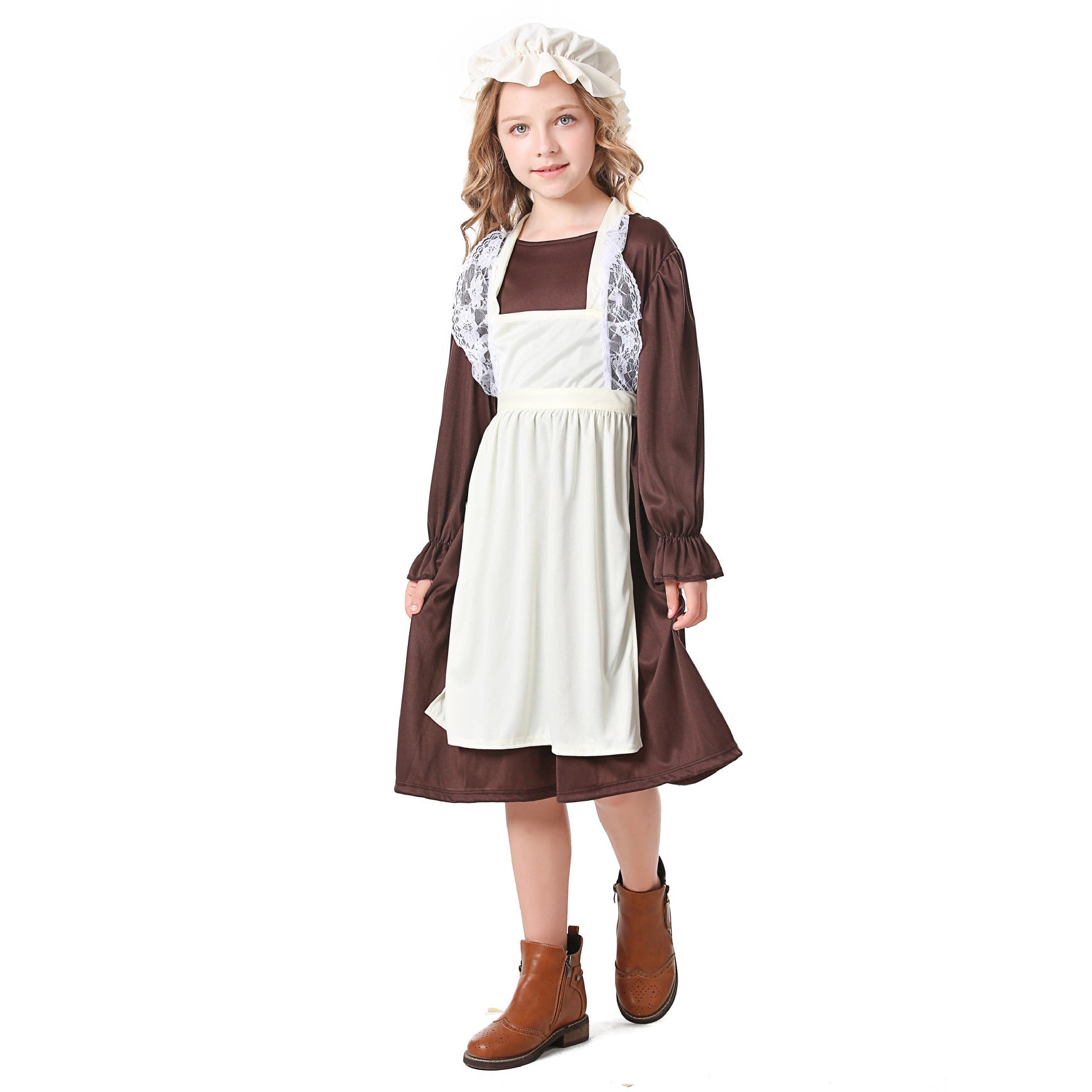 Medieval Costume For Children: European Colonial Poor Man Grandma Costume - Azufun