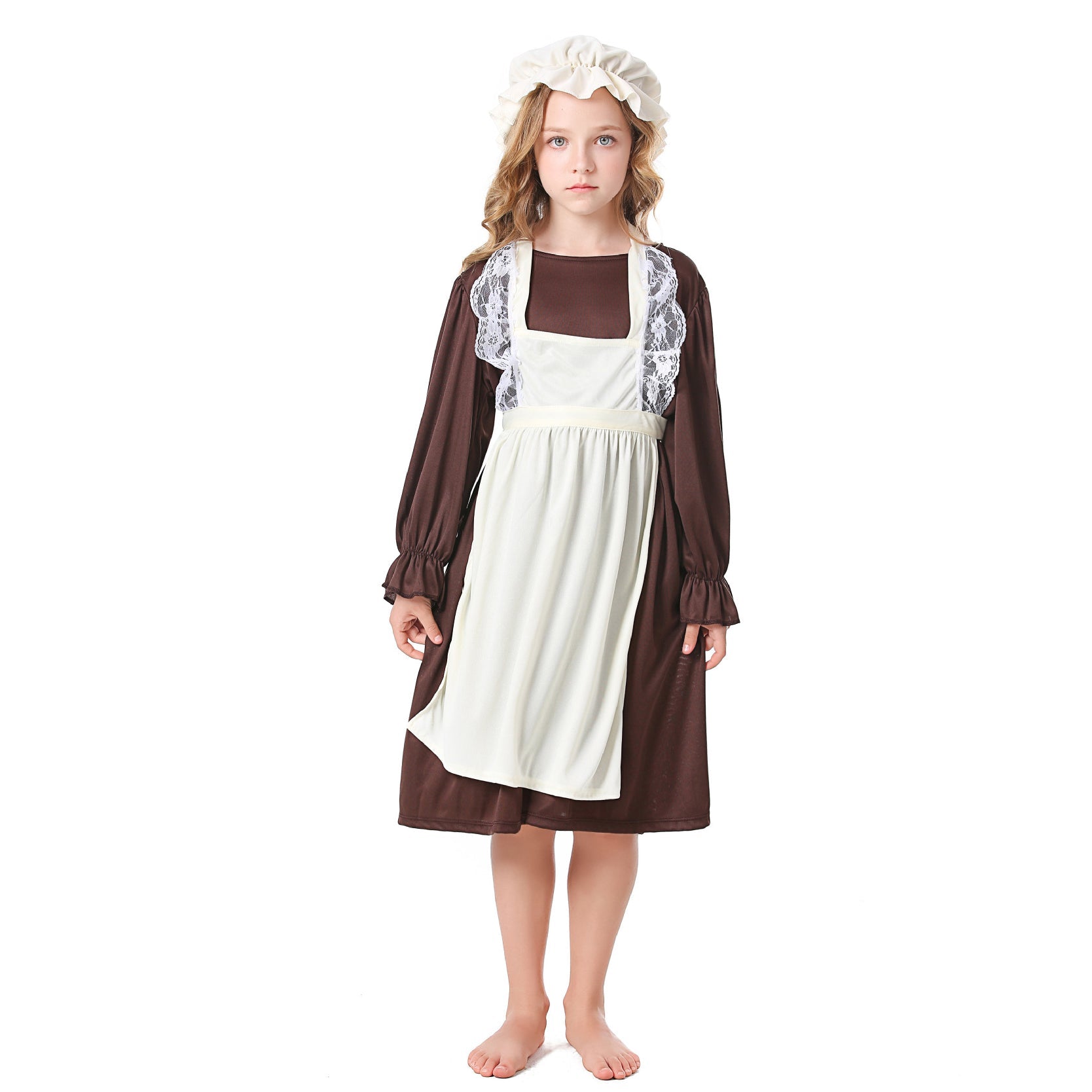 Medieval Costume For Children: European Colonial Poor Man Grandma Costume - Azufun