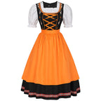 German Oktoberfest Bavarian Nation Costume Overalls Set Halloween Carnival Outfit - Azufun