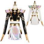 Kpop Witch Hunter Zoe Cosplay Costume Black and Gold Performance - Azufun